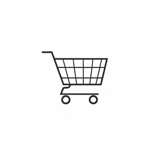 Icon representing E-commerce development, a shopping cart icon.