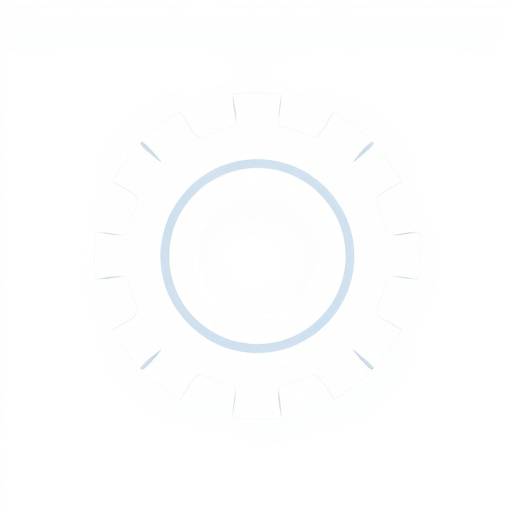 Icon representing web development, code brackets around a gear.