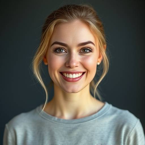 Photo of Anya Petrova, Lead Designer, smiling warmly.